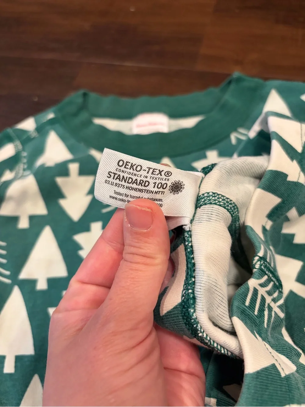 Hanna Andersson Girls Pajamas Size 8 Organic Cotton Christmas Trees